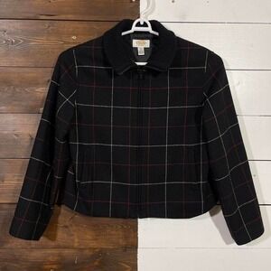 Vintage Plaid Cropped Jacket